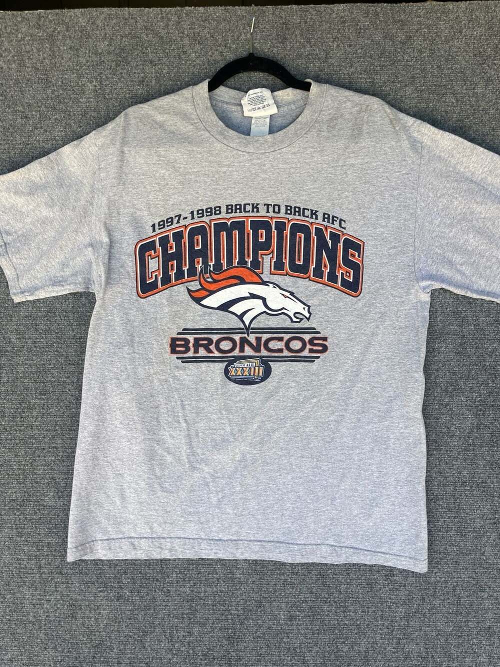 Vintage 1999 Lee Sport Denver Broncos Back To Back AFC Champions